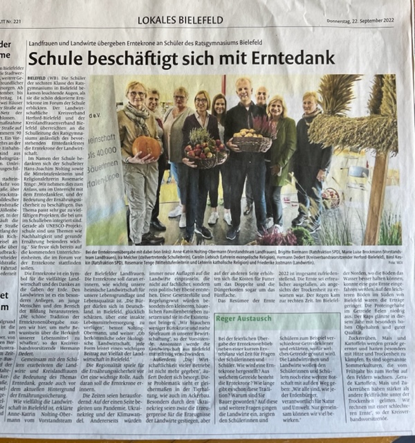 Erntekrone Westfalenblatt